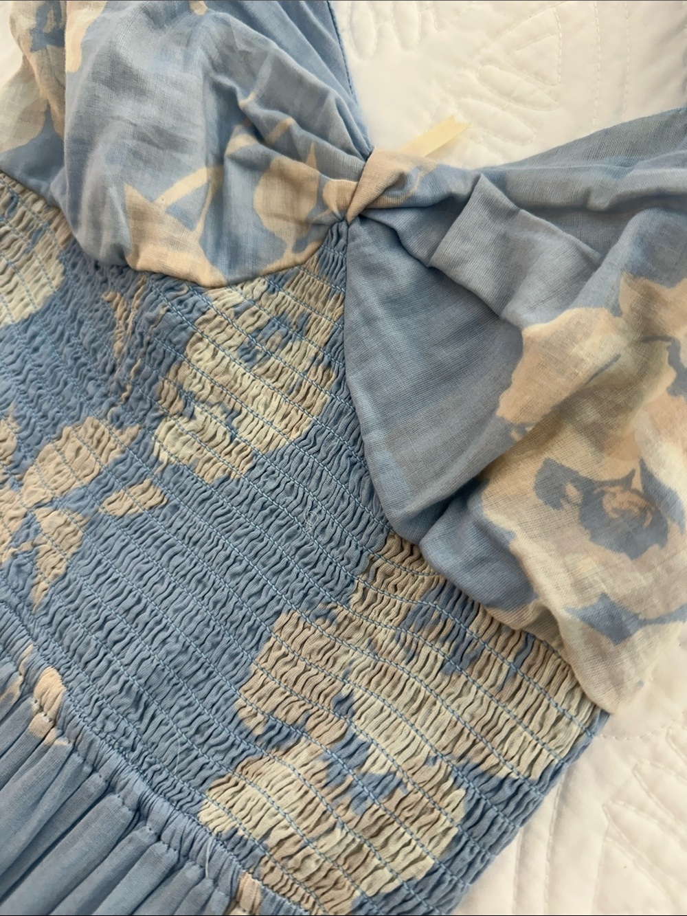 Free People Blue Floral Smocked Maxi Dress - Picture 2 of 9